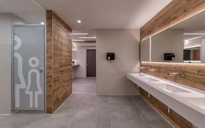 Modern WC cubicles in individual design